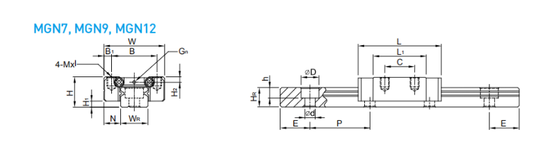 上銀微型直線妖精国产亚洲精品无码成人MGN9C安裝孔距是多少？
